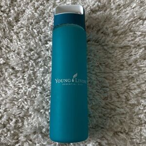 Young Living Blue Silicone and Glass Water Bottle